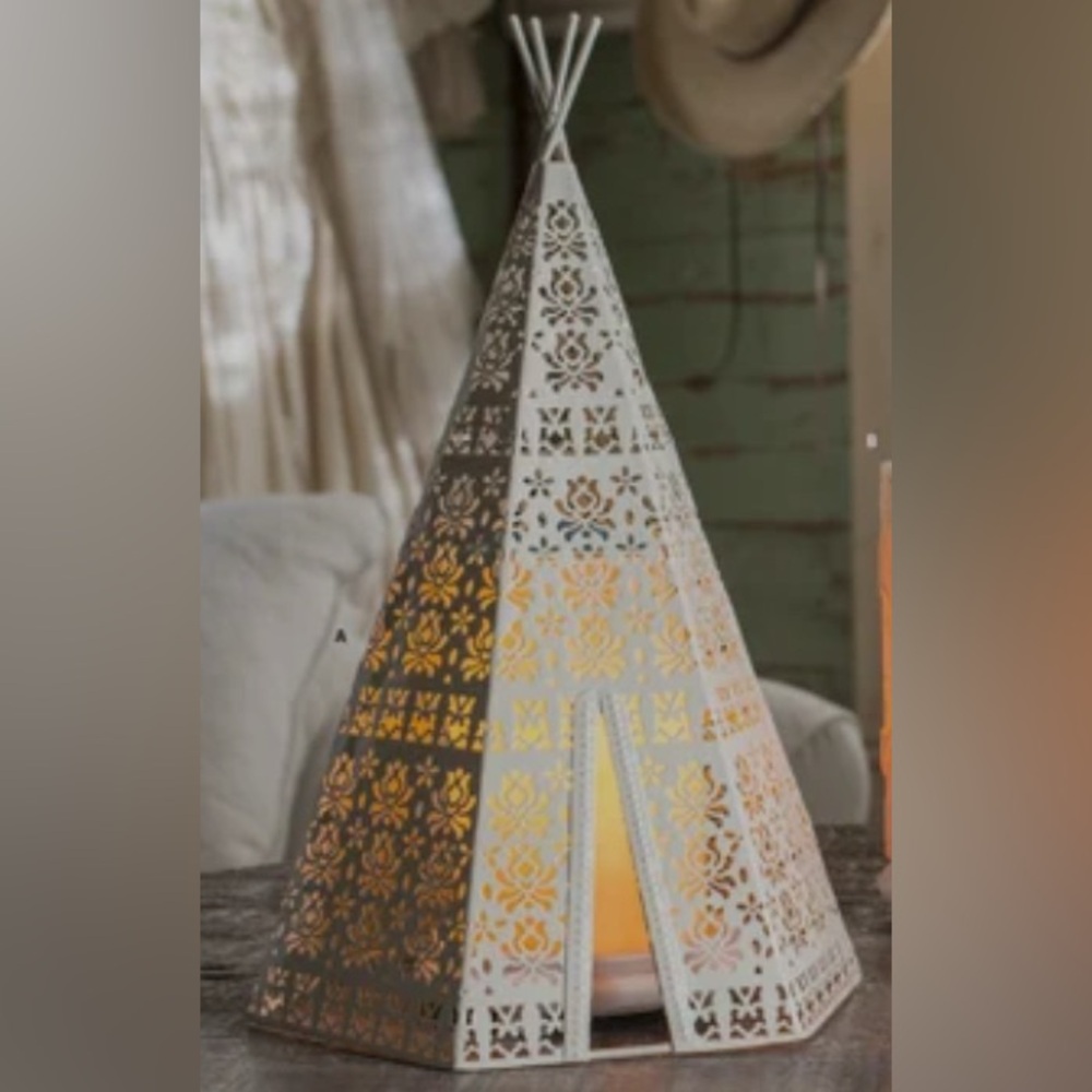 Pink Zebra teepee shade Native American beautiful shade. Light not included